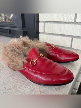 Gucci Jordaan Genuine Shearling Lining Loafer